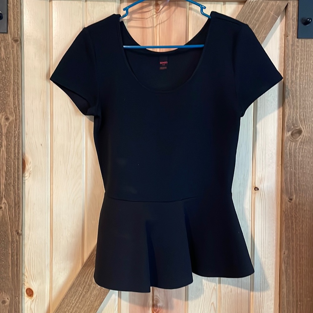 Scoop Neck Peplum Top